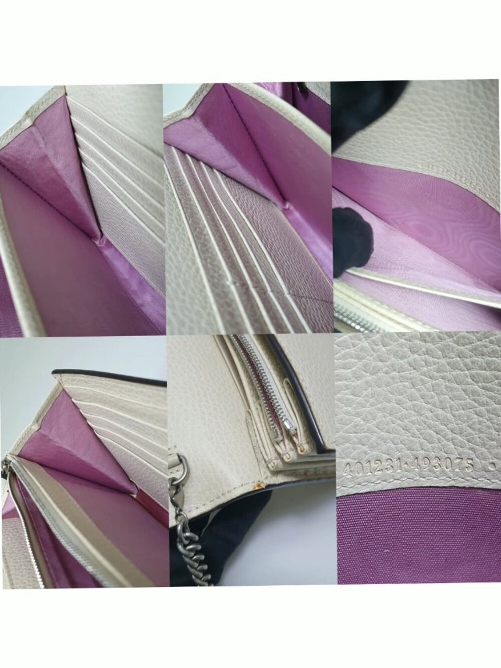 Authentic Gucci Dionysus Chain Wallet White Leather Shoulder Bag - Picture 11 of 11